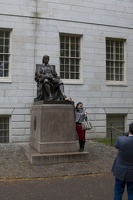 315-0613 Posing with Statue of John Harvard.jpg